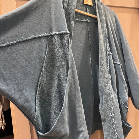 Free People We the Free Deep Pockets Cardi Lakeshore Blue size XS - Picture 6 of 6